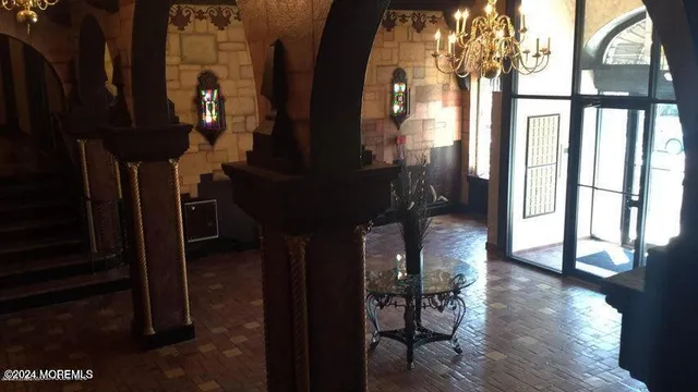 a view of an bike storage