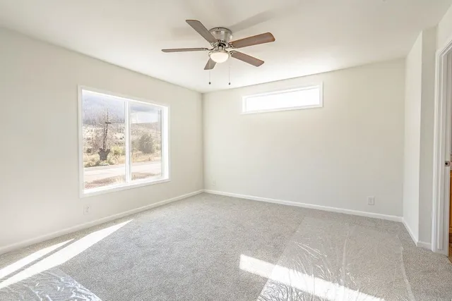 a view of a lake with a mountain