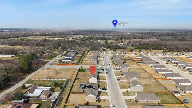 an aerial view of a houses