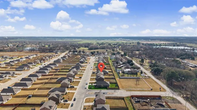 an aerial view of multiple house