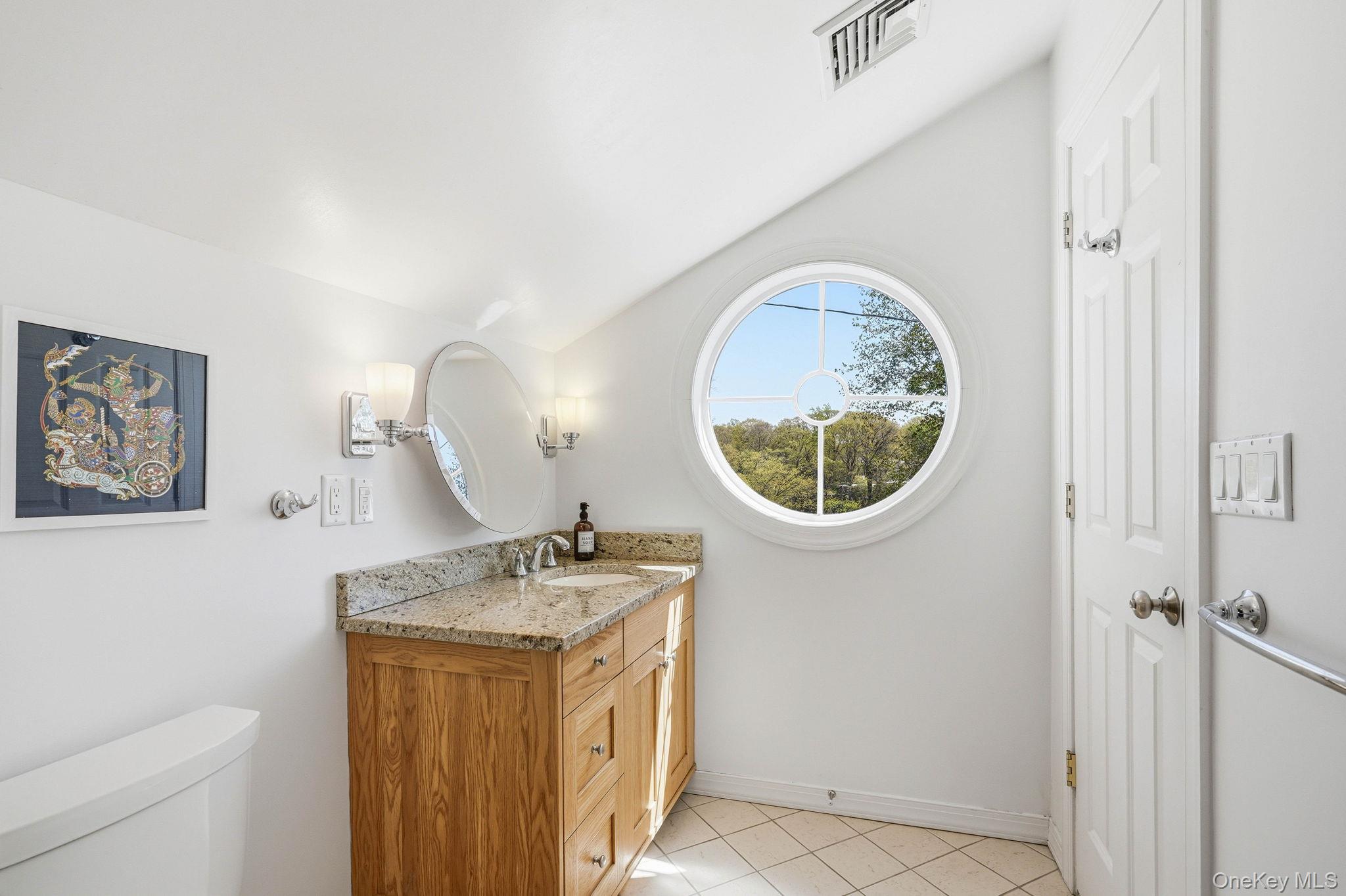 60 Hillside Lane New Rochelle, NY 10804 - Photo 35 of 44 a bathroom with a sink a mirror and a toilet