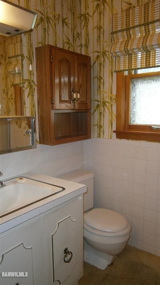 314 South Ridge Street Shannon, IL 61078 - Photo 11 of 15 a bathroom with a toilet sink and mirror