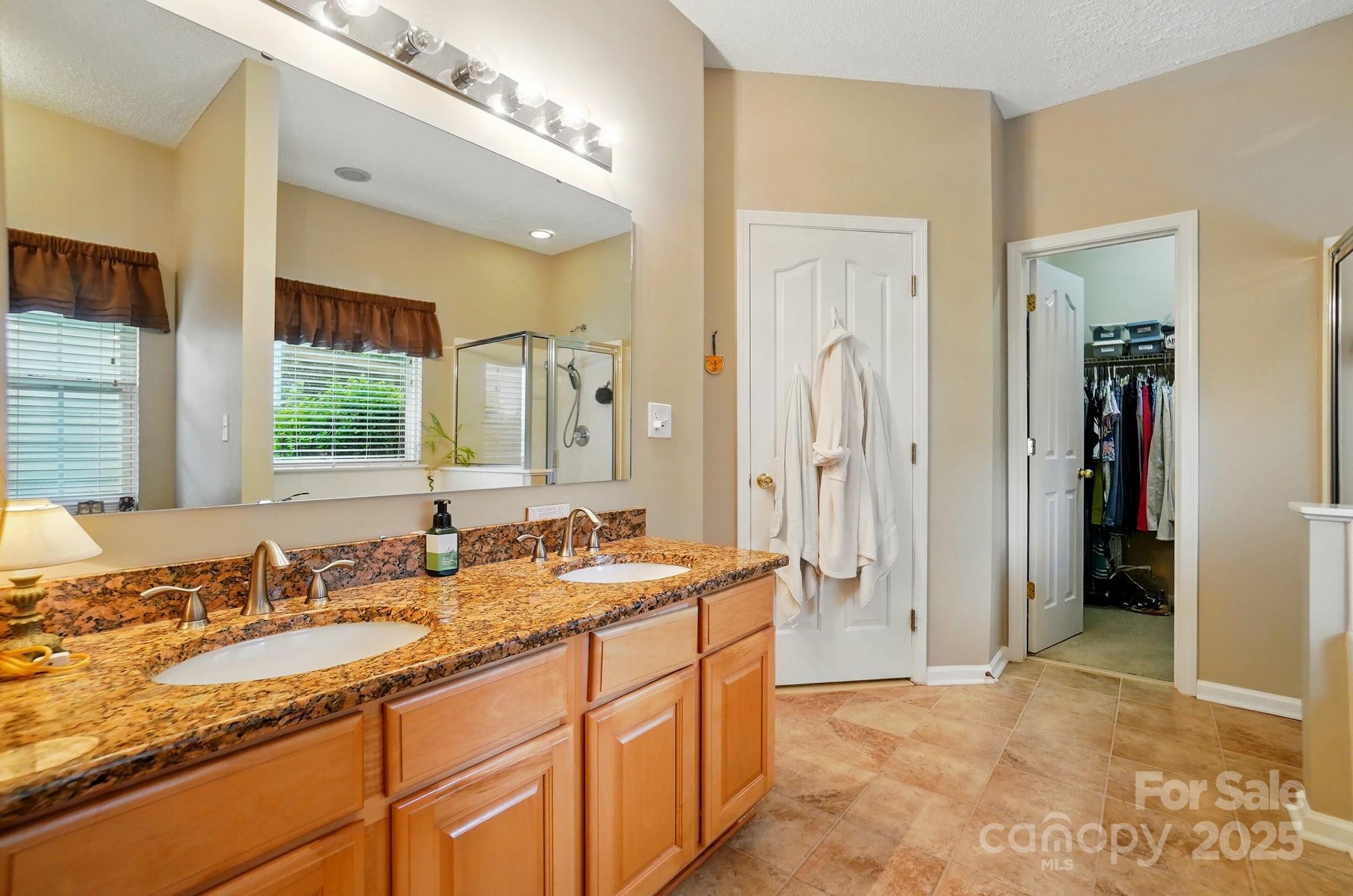 13505 Michael Lynn Road Charlotte, NC 28278 - Photo 14 of 24 a bathroom with a granite countertop sink and a mirror