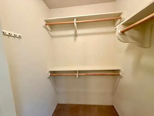 a close view of closet
