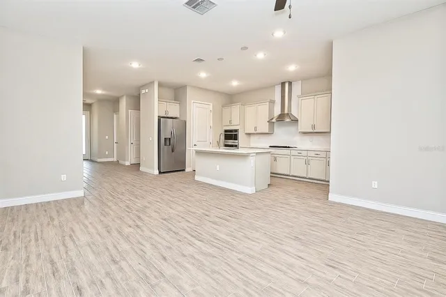 an empty room with a window