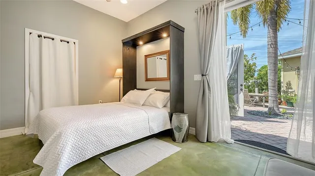 a view of a garden with plants