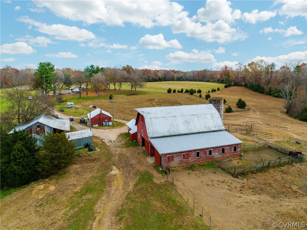 17110 Egglestetton Road Amelia Court House, VA 23002 - Photo 40 of 50 an aerial view of a house with big yard