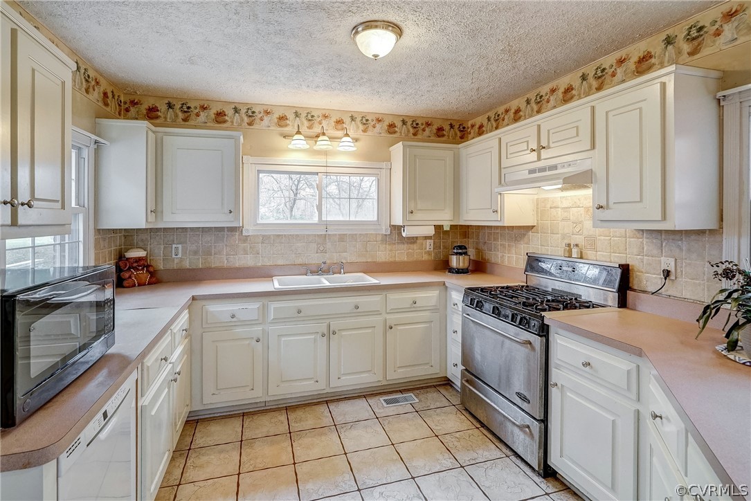 17110 Egglestetton Road Amelia Court House, VA 23002 - Photo 9 of 50 a kitchen with a stove sink and cabinets