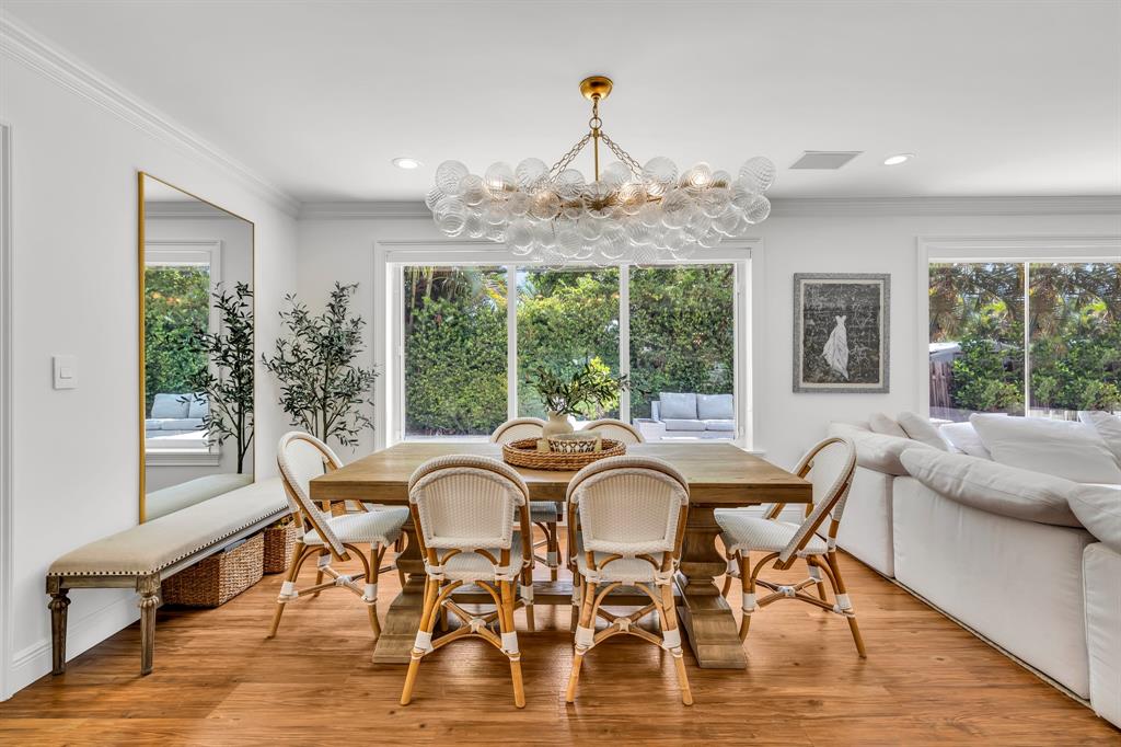 2800 Northeast 21st Avenue Lighthouse Point, FL 33064 - Photo 21 of 58 a view of a dining room with furniture window and outside view