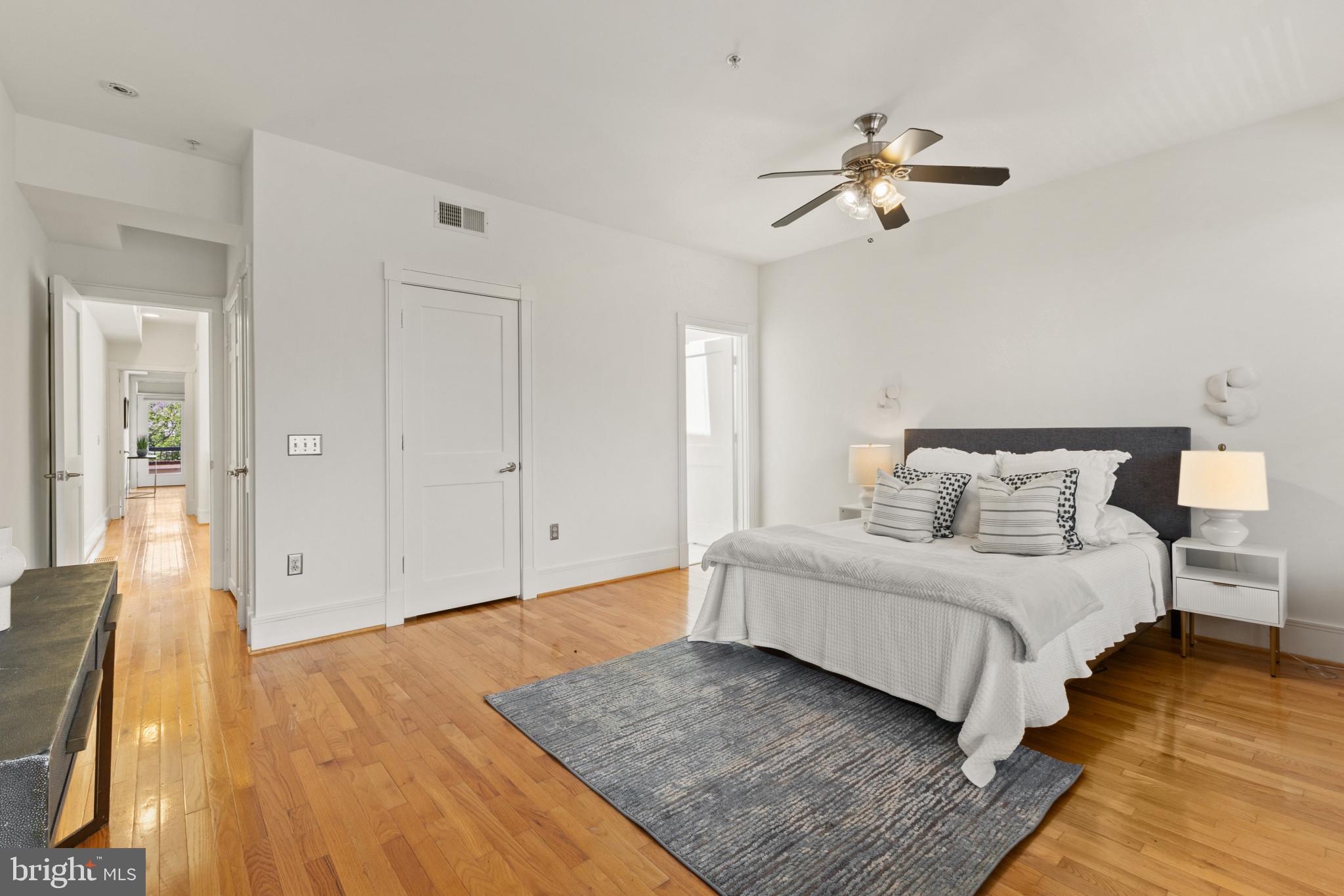 526 13th Street Southeast, Unit B Washington, DC 20003 - Photo 17 of 33 Serene bedroom with warm wood floors.