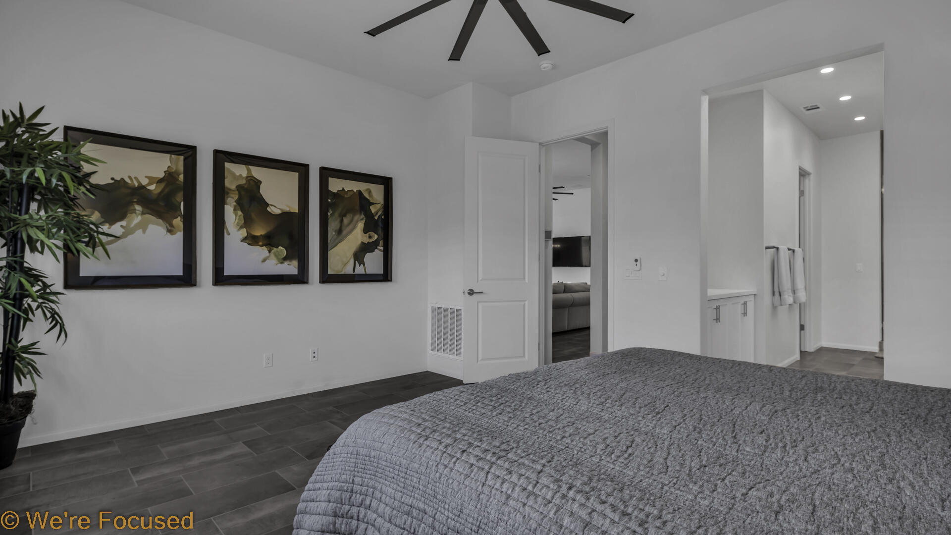50845 Bee Canyon Drive Indio, CA 92201 - Photo 26 of 74 a bedroom with a bed and a large window