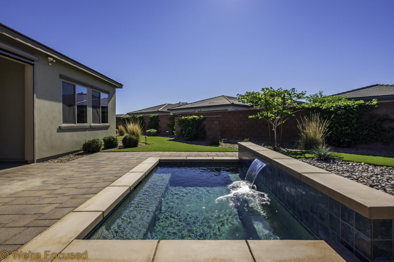 50845 Bee Canyon Drive Indio, CA 92201 - Photo 39 of 74 a swimming pool with yard outdoor seating and plants