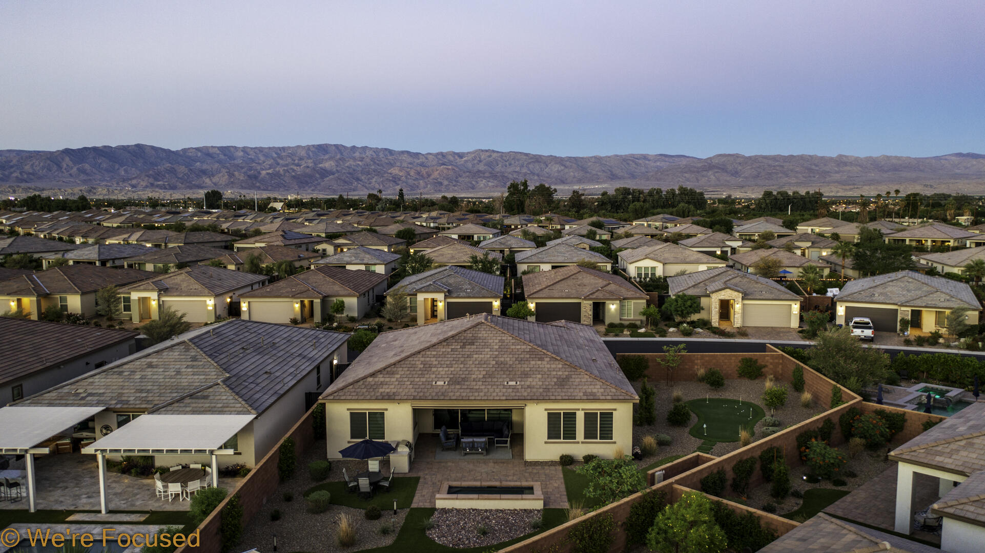 50845 Bee Canyon Drive Indio, CA 92201 - Photo 57 of 74 an aerial view of residential houses and city street