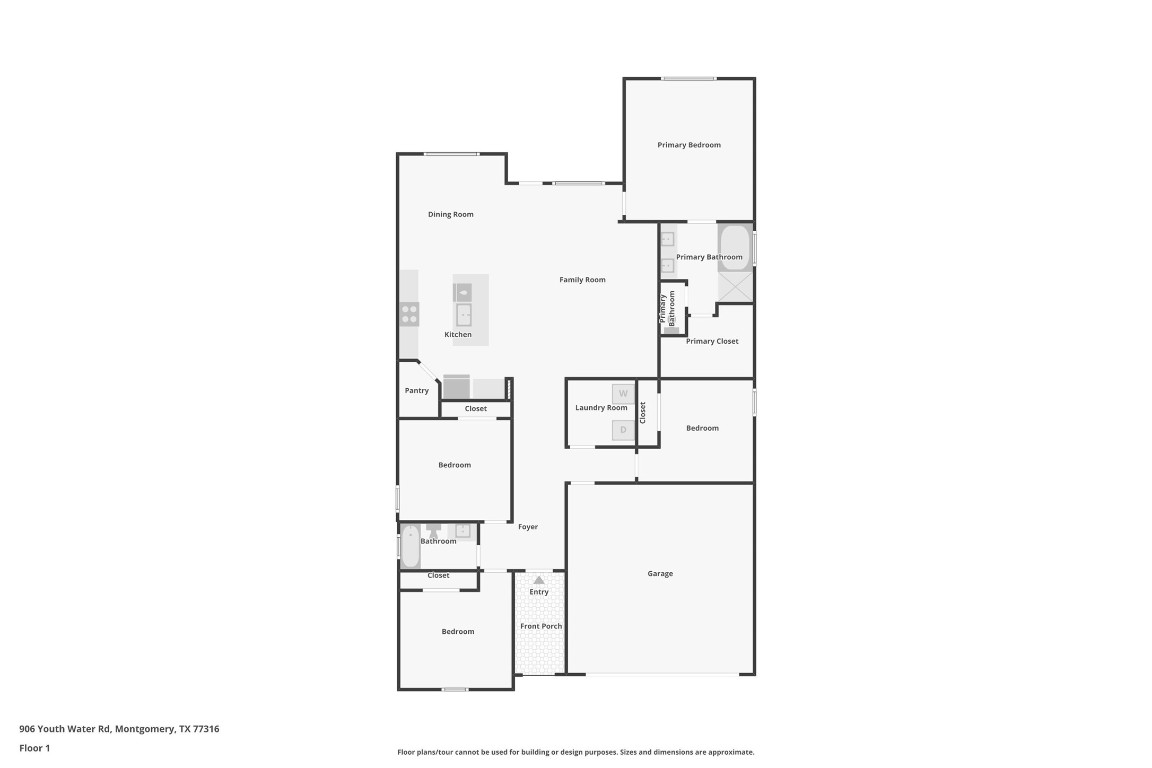 906 Youth Water Road Montgomery, TX 77316 - Photo 42 of 42 a picture of a floor plan