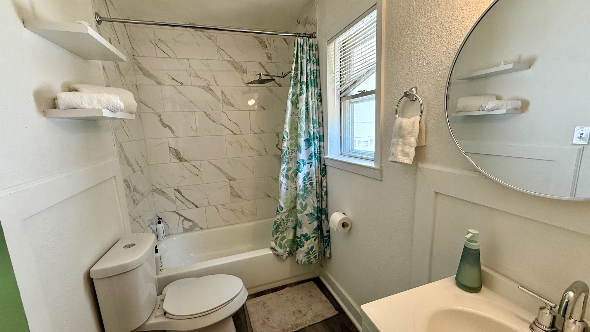 1802 East University Avenue, Unit A Georgetown, TX 78626 - Photo 6 of 23 Bathroom featuring shower / bath combo and vanity