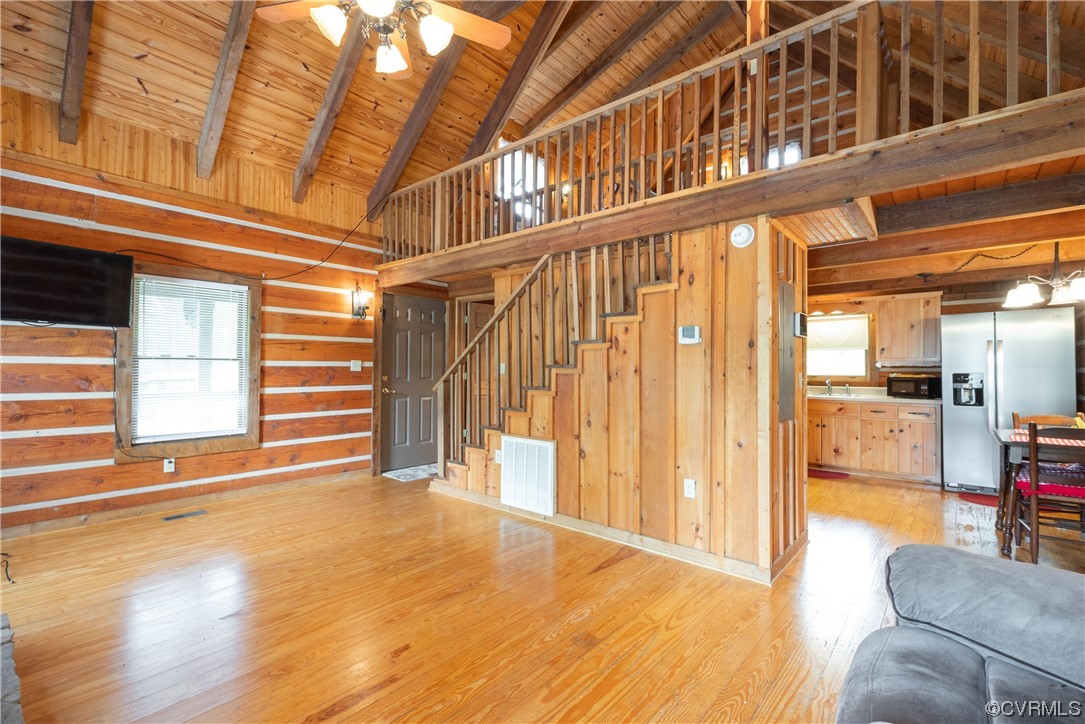 2095 Eureka Mill Road Keysville, VA 23947 - Photo 35 of 43 a view of an empty room with wooden floor and a window