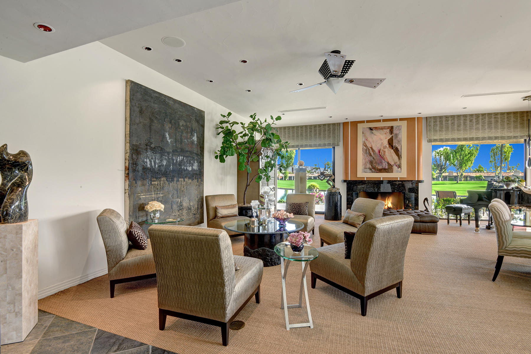 8 Rutgers Court Rancho Mirage, CA 92270 - Photo 12 of 57 a living room with furniture potted plant and a window