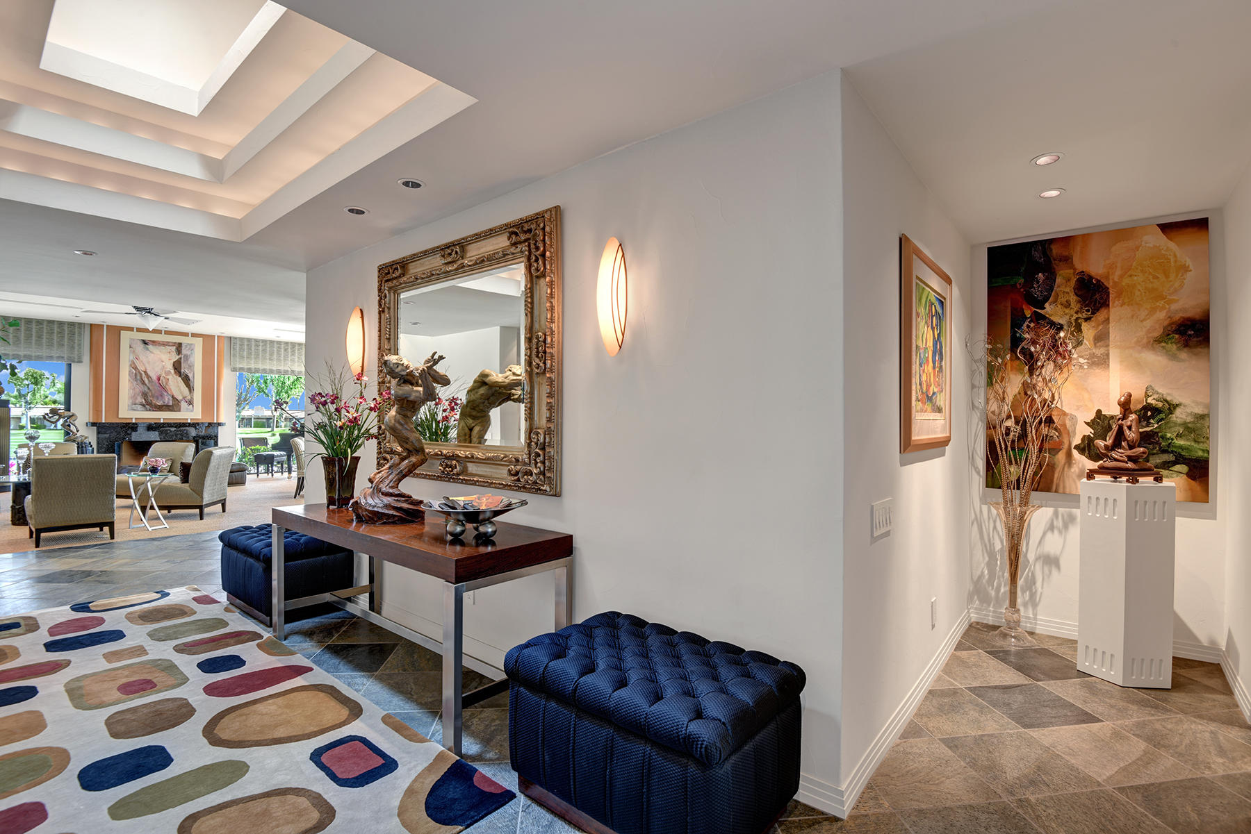 8 Rutgers Court Rancho Mirage, CA 92270 - Photo 9 of 57 a living room with furniture and wooden floor