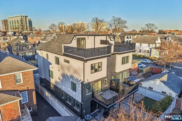 an aerial view of multiple house
