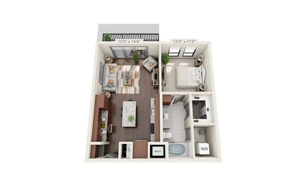 a picture of a living room with a white wall