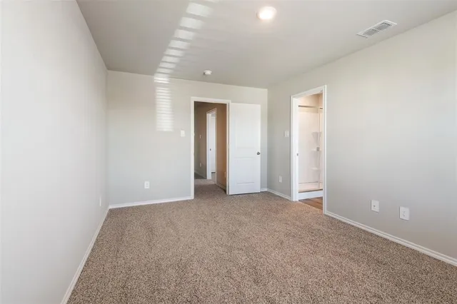 an empty room with a natural light