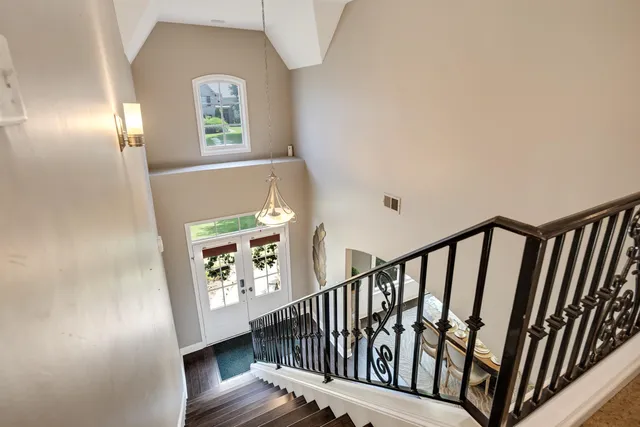 a view of entryway with wooden floor