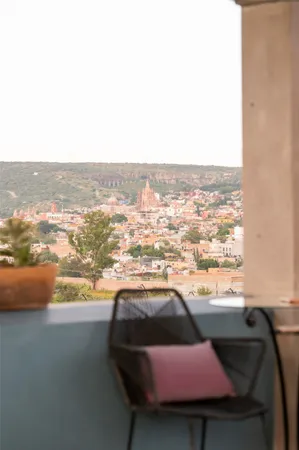 a view of a lake from a terrace