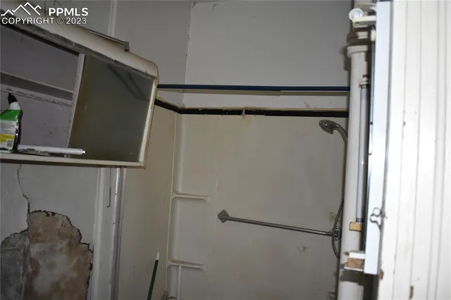 a close view of shower