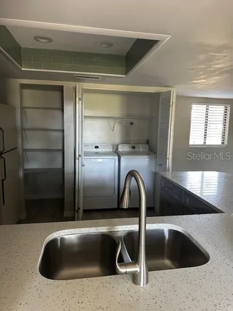 a close view of sink and tap