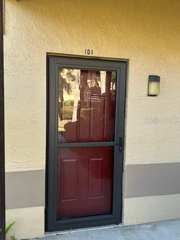 a view of front door