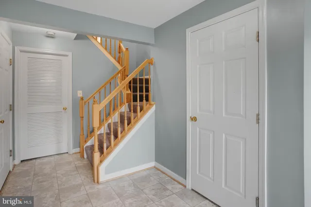 a view of an entryway with staircase