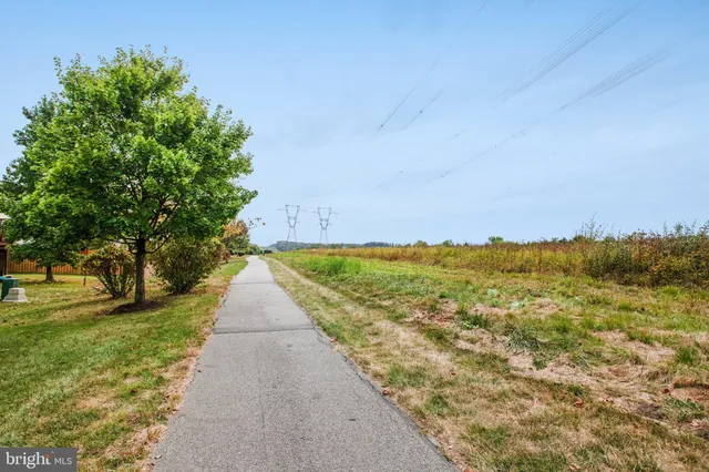 a view of a pathway with a yard