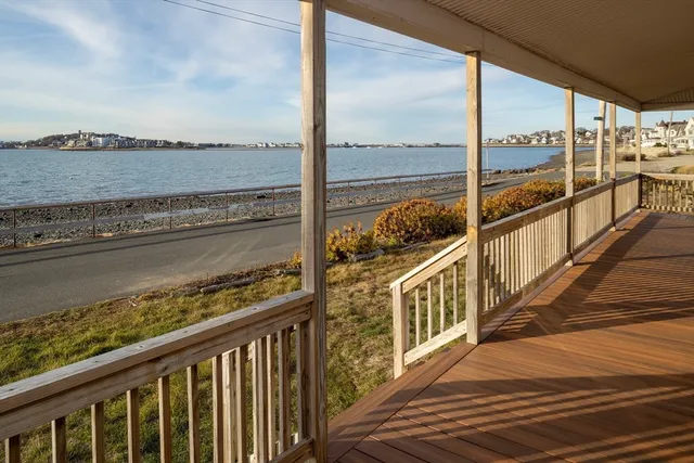 a view of city from a balcony