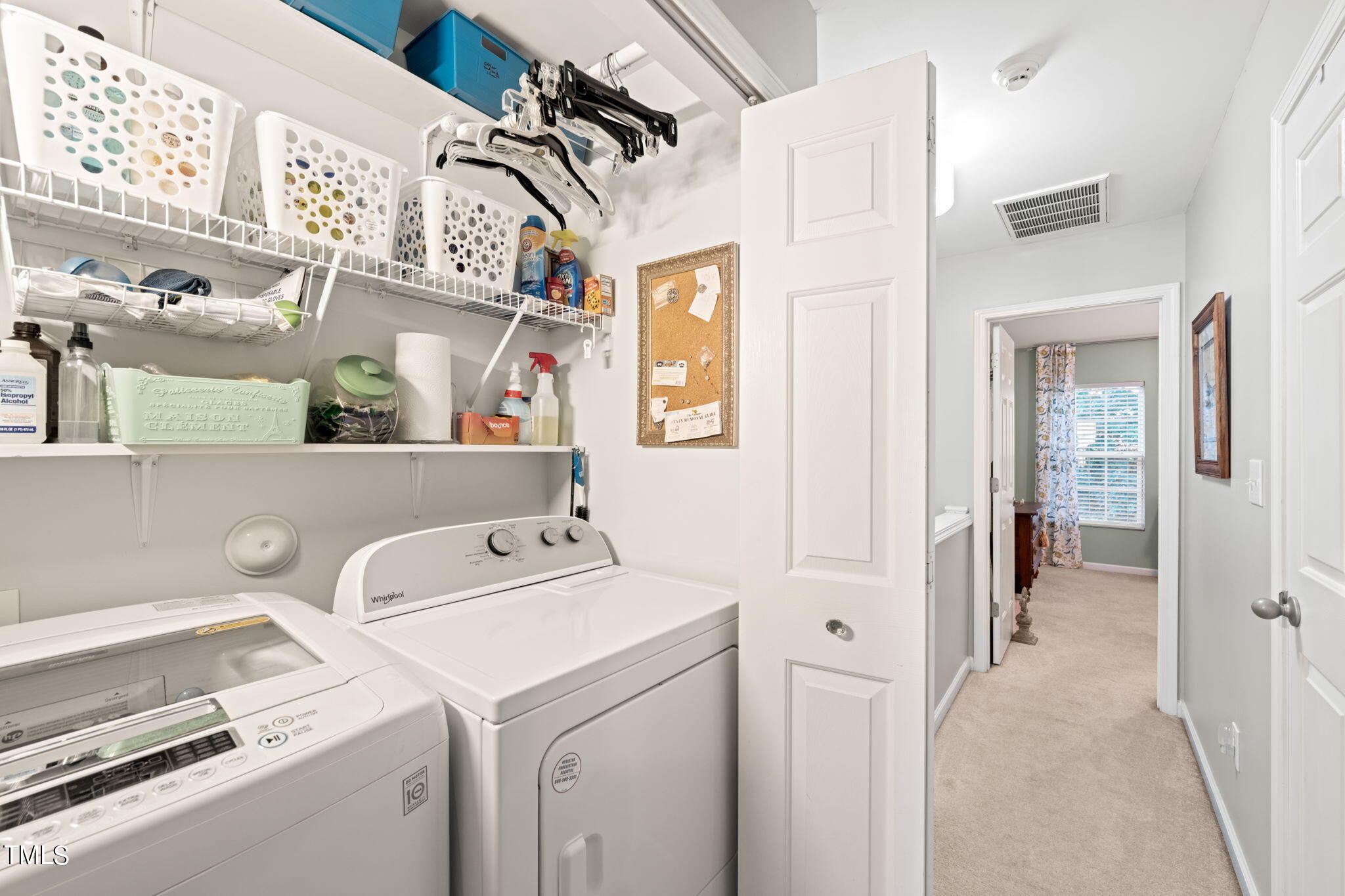 1708 Sorrell Brook Way Raleigh, NC 27609 - Photo 20 of 36 a utility room with dryer and washer