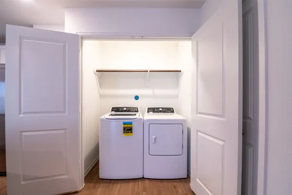 a room with storage and utility