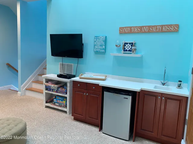 a view of an entryway with a fireplace