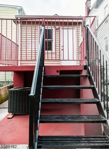 a room with a fireplace