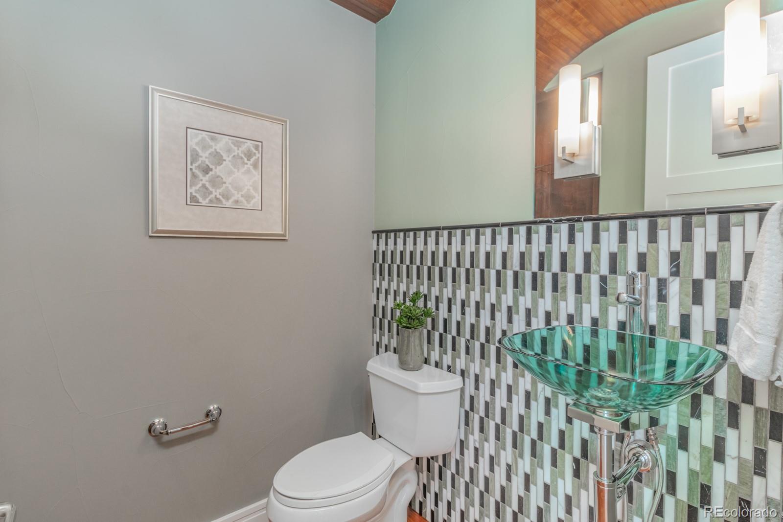 5241 Raintree Circle Parker, CO 80134 - Photo 21 of 36 a bathroom with a toilet and a painting on the wall