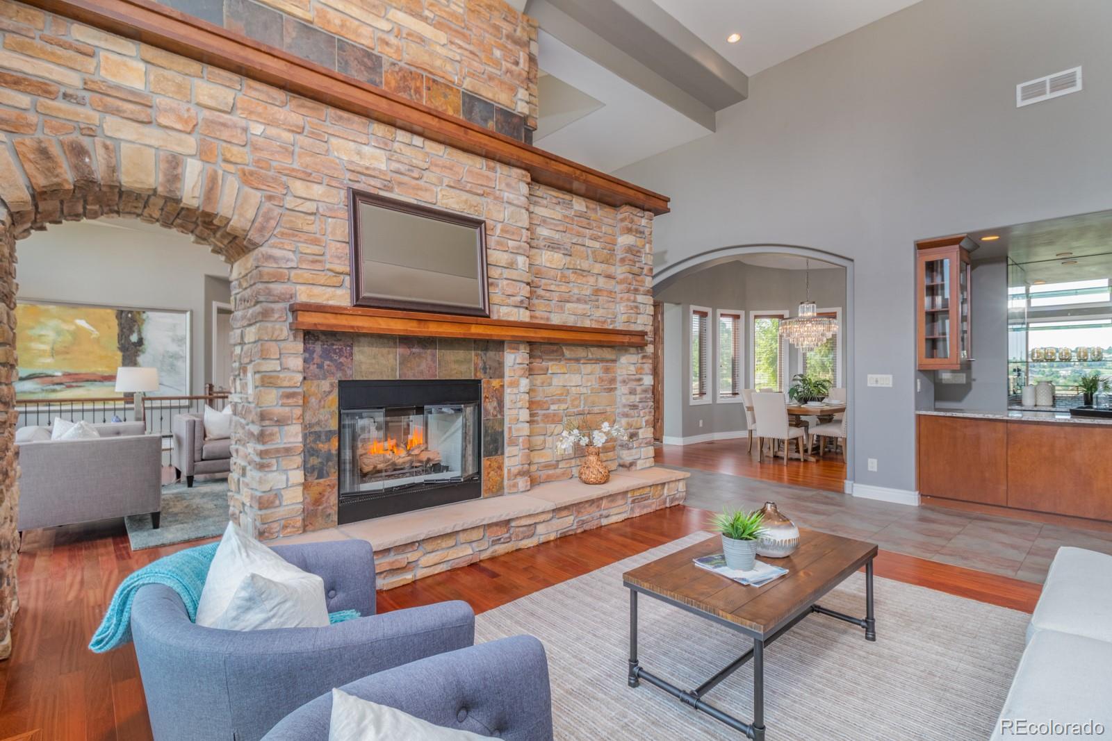 5241 Raintree Circle Parker, CO 80134 - Photo 7 of 36 a living room with furniture and a fireplace