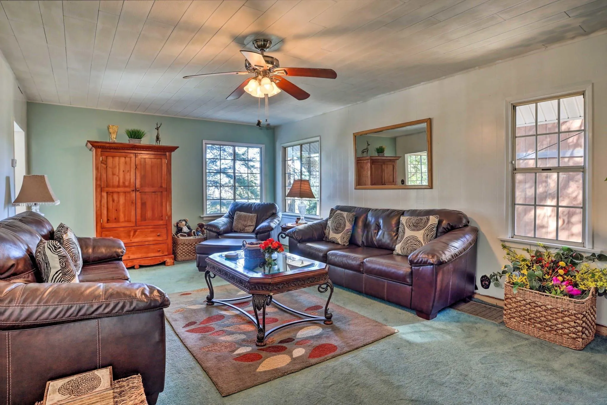 23984 Skyland Drive Crestline, CA 92325 - Photo 11 of 35 a living room with furniture and a large window