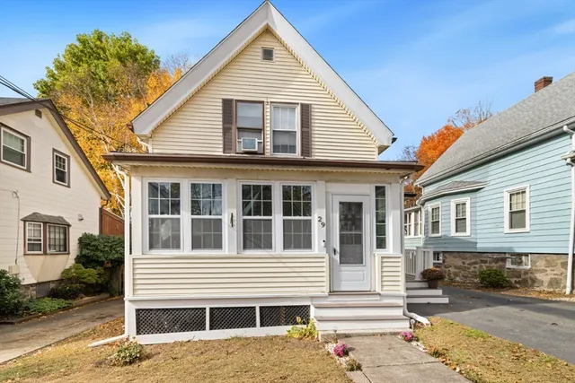 a view of a house with a patio