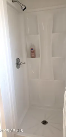 a close up of a shower