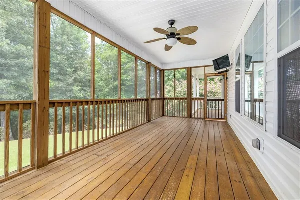 a view of a golf course with a garden