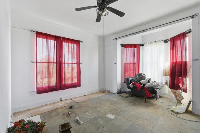 a view of hallway with livingroom
