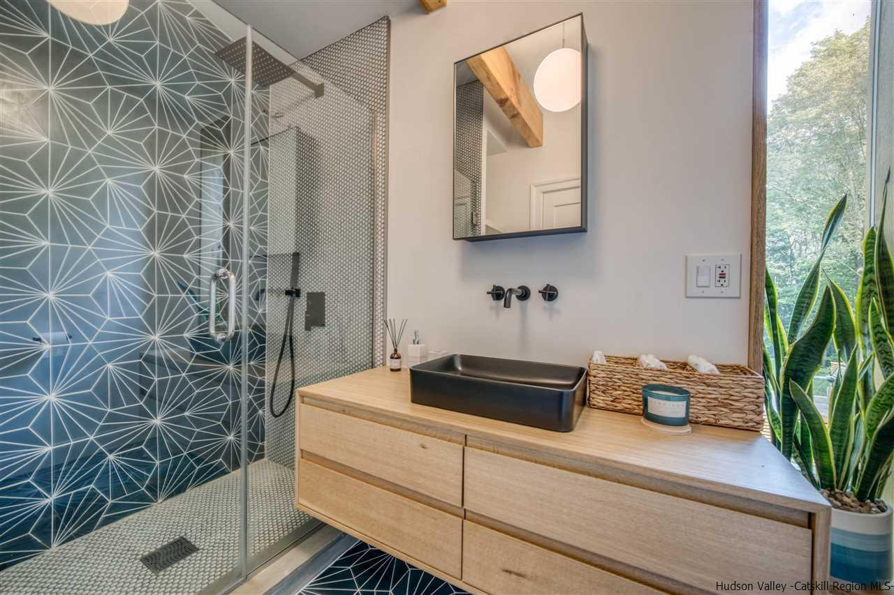 317 Sheldon Hill Road Olivebridge, NY 12461 - Photo 18 of 23 a kitchen with a sink and a mirror