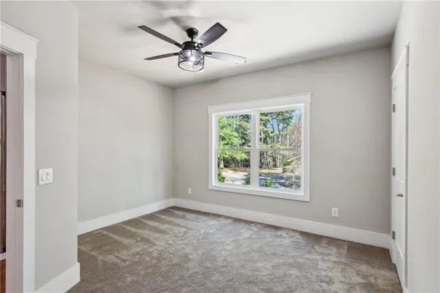 an empty room with a window