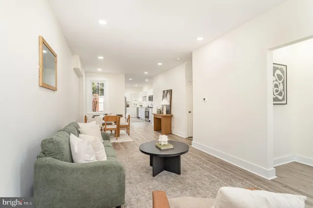 a living room with furniture and a couch