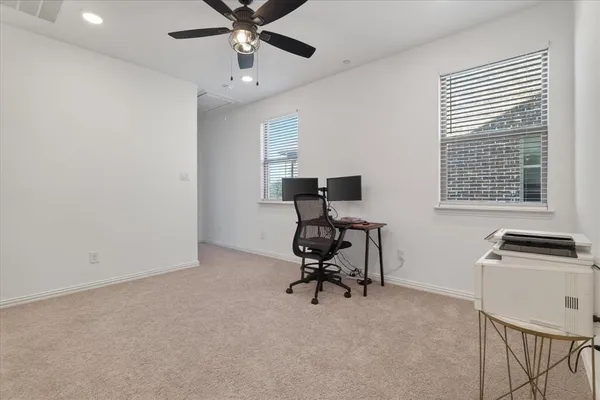 a view of workspace with a window