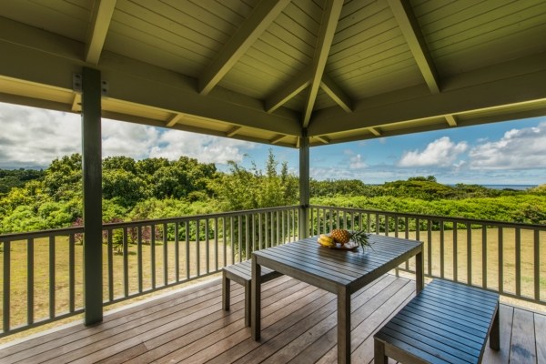 7561 Koolau Road, Unit B Kilauea, HI 96754 - Photo 1 of 25 a view of a lake from a balcony