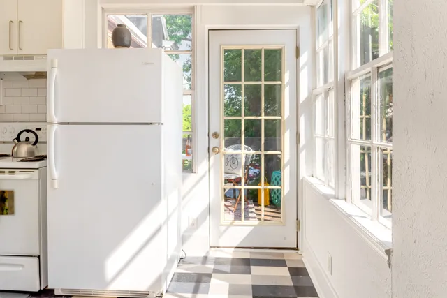 a outdoor space with furniture